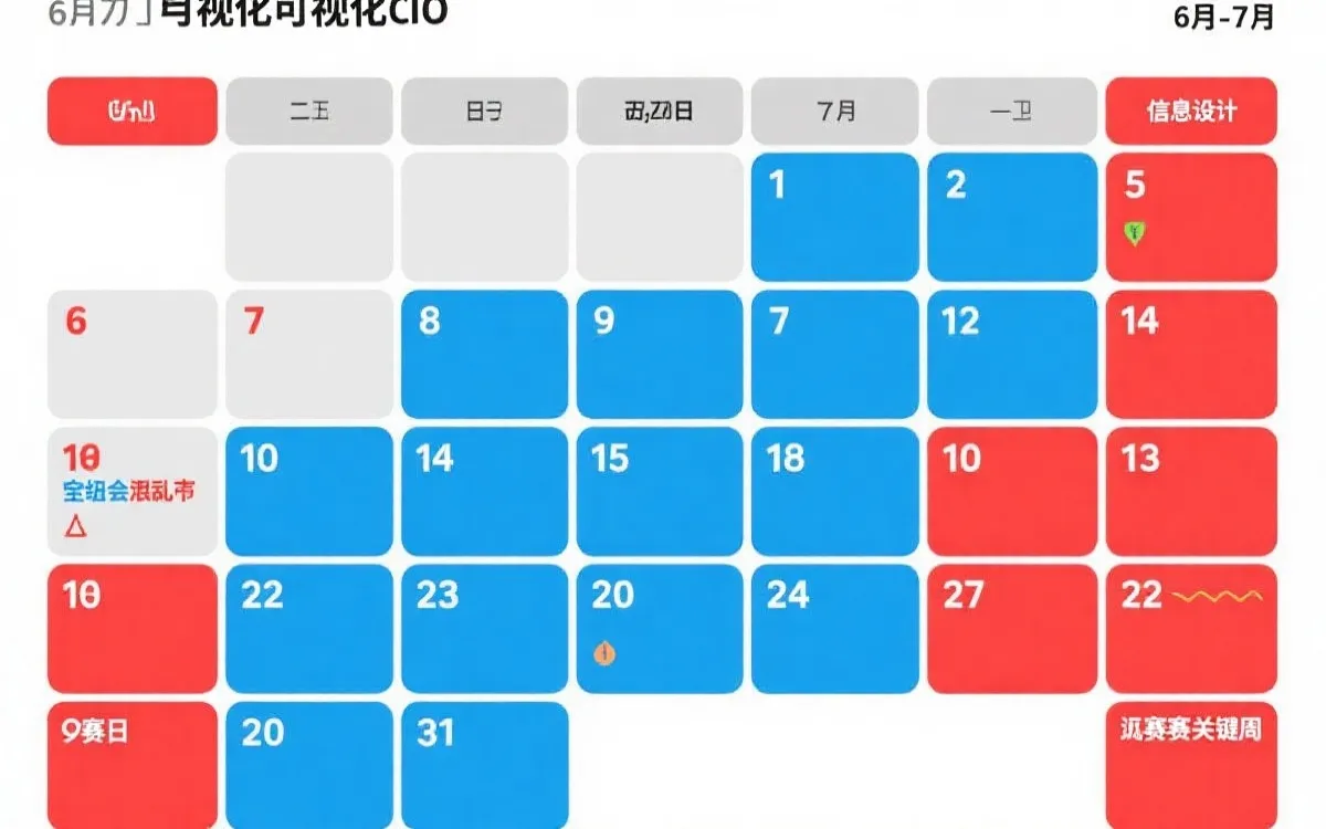 可视化月历风格：2026世界杯北美观赛关键窗口标注